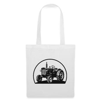 Traktor / Traktor / Traktor - Stoffbeutel - Weiß - Vorne