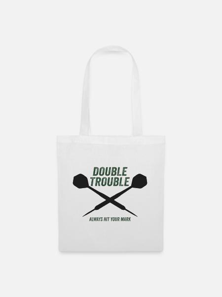 Darts :Double Trouble - Stoffbeutel - Weiß
