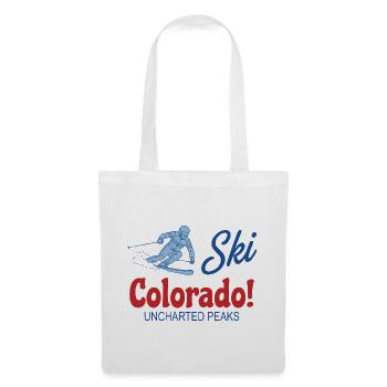 Retro Ski Colorado Unerforschte Gipfel - Stoffbeutel - Weiß - Vorne