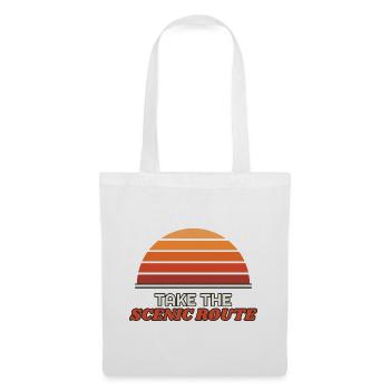 Take the Scenic Route – Retro Sonnenuntergang - Stoffbeutel - Weiß - Vorne