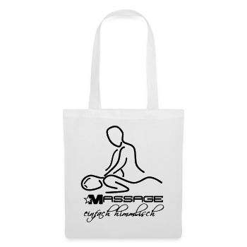 Massage Masseur Physiotherapie Medizin Beruf - Stoffbeutel - Weiß - Vorne