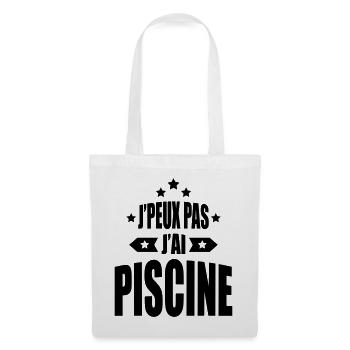 j'peux pas j'ai piscine - Sac en tissu - blanc - Devant