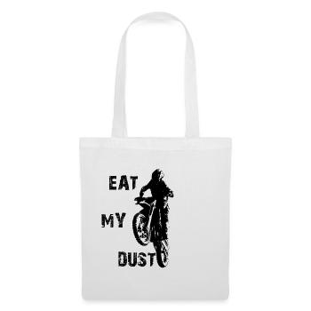 mange ma poussière, cool t-shirt de moto pour motocross - Sac en tissu - blanc - Devant