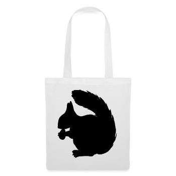 Squirrel with nut shadow figure - Tote Bag - white - Front