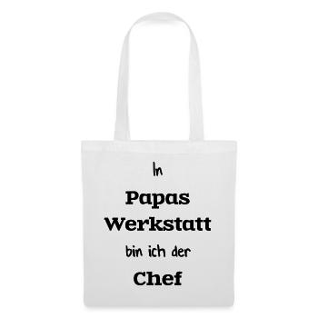 Papa Sohn Heimwerken Werkstatt Handwerk - Stoffbeutel - Weiß - Vorne