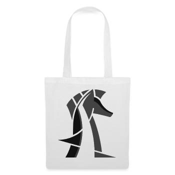 chess knight symbol friends team Pferd Logo Schach - Stoffbeutel - Weiß - Vorne