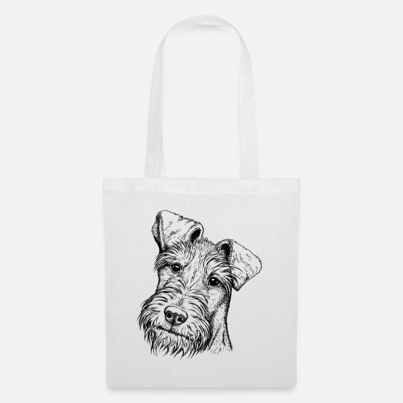 Irish Terrier Portrait - Stoffbeutel - Weiß