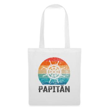 Papitän und Ruder - für den besten Papa der Welt - Stoffbeutel - Weiß - Vorne