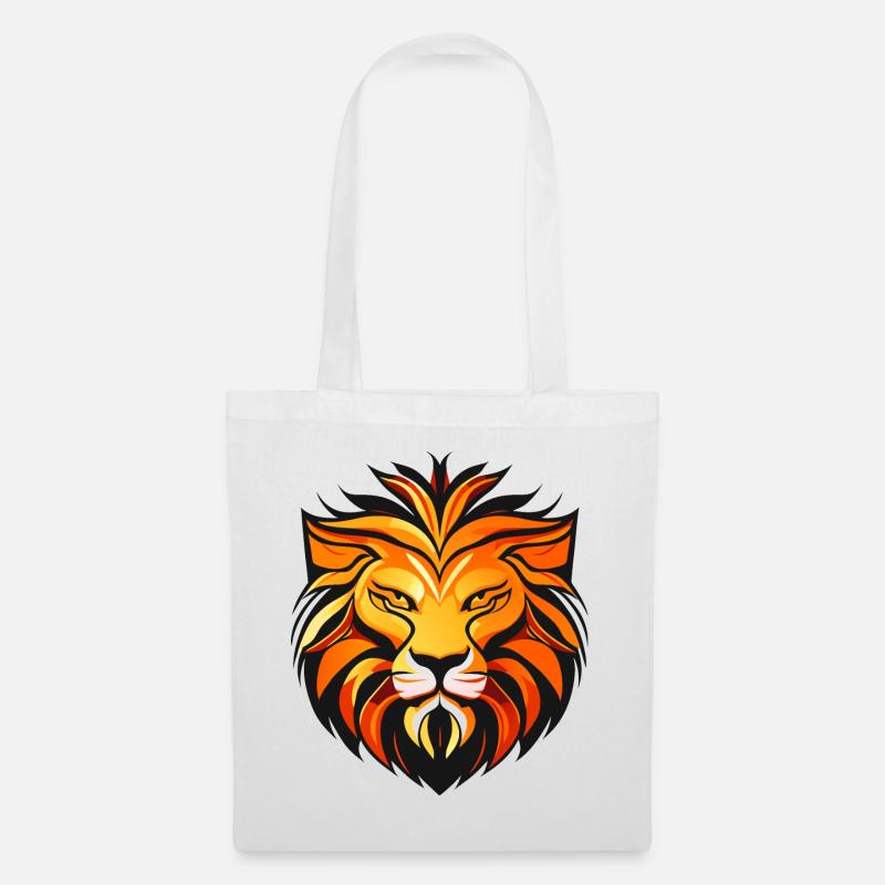 Lion's head colored - Tote Bag - white