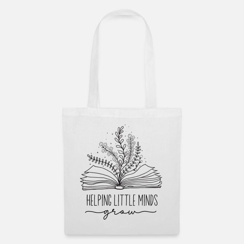Helping little Minds Grow - Stoffbeutel - Weiß
