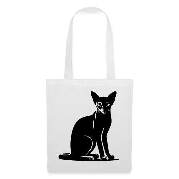 Abessiner Katze - Stoffbeutel - Weiß - Vorne