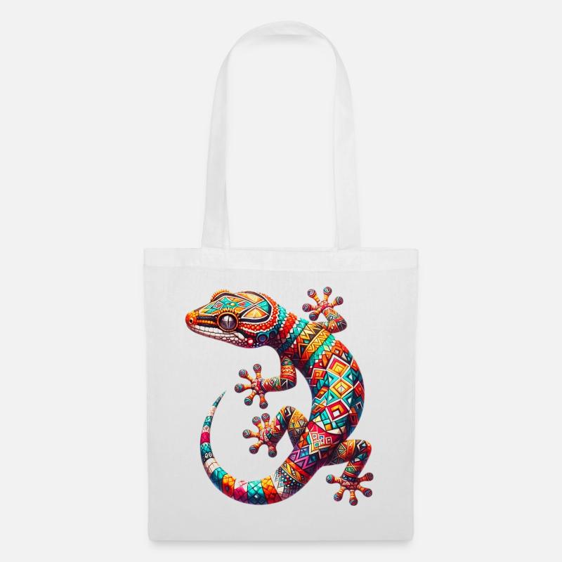 Gecko - Stoffbeutel - Weiß
