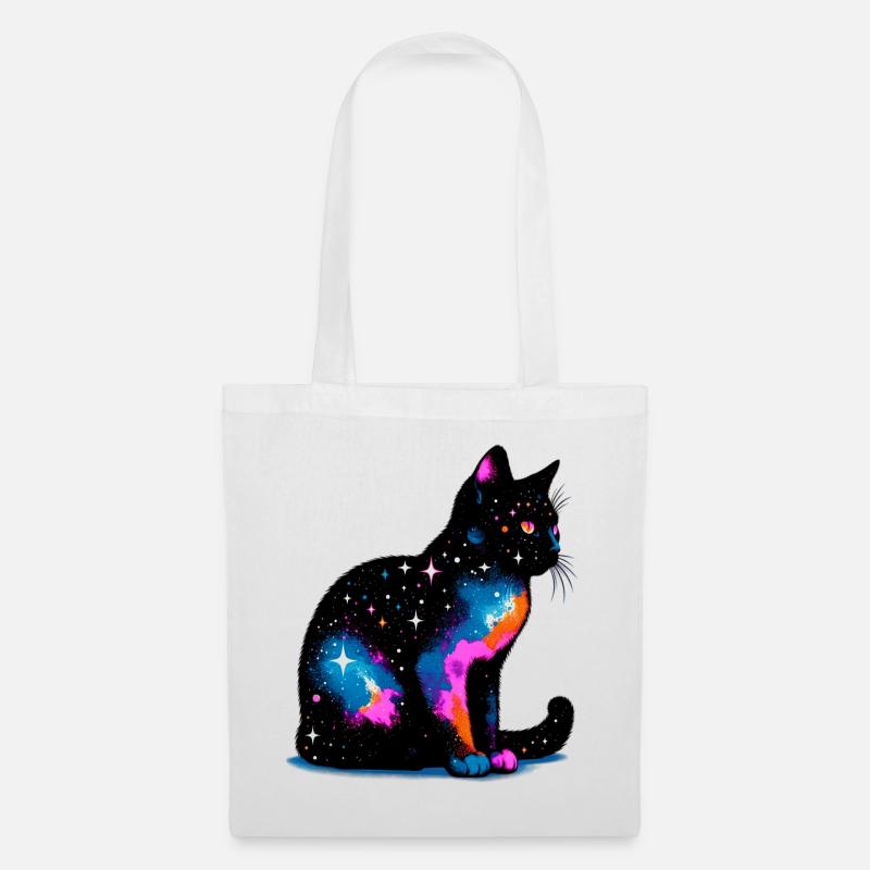 Katze - Stoffbeutel - Weiß