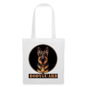 Bodyguard Schäferhund Portrait - Stoffbeutel - Weiß - Vorne
