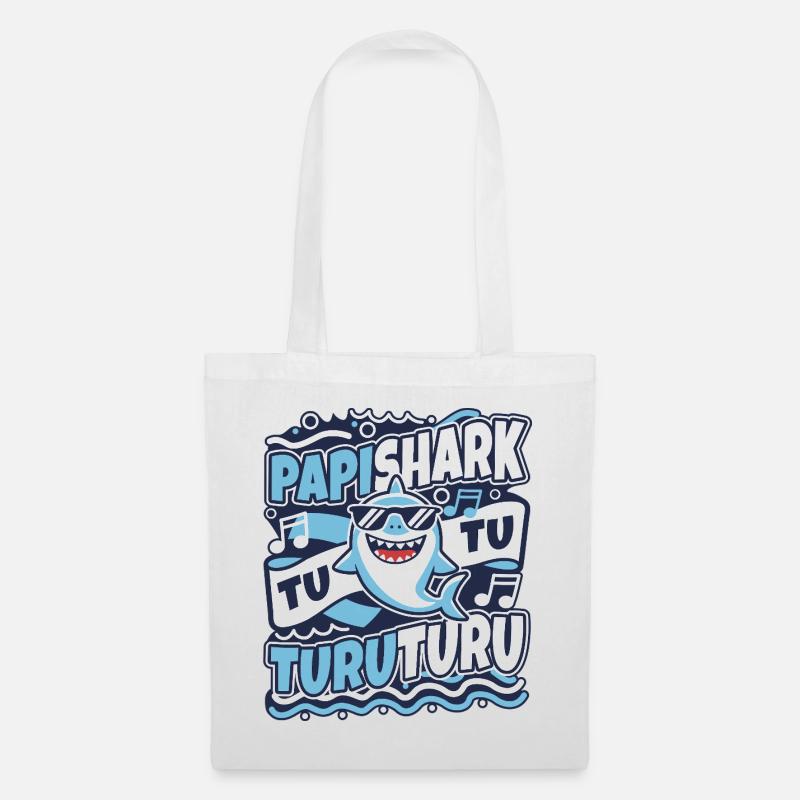 Daddy Shark - Tote Bag - white