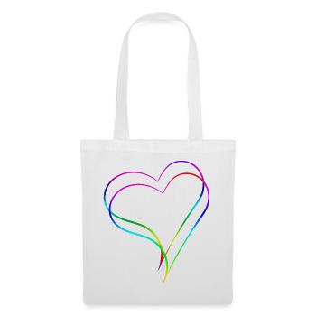 Hearts Rainbow - Love - Tote Bag - white - Front