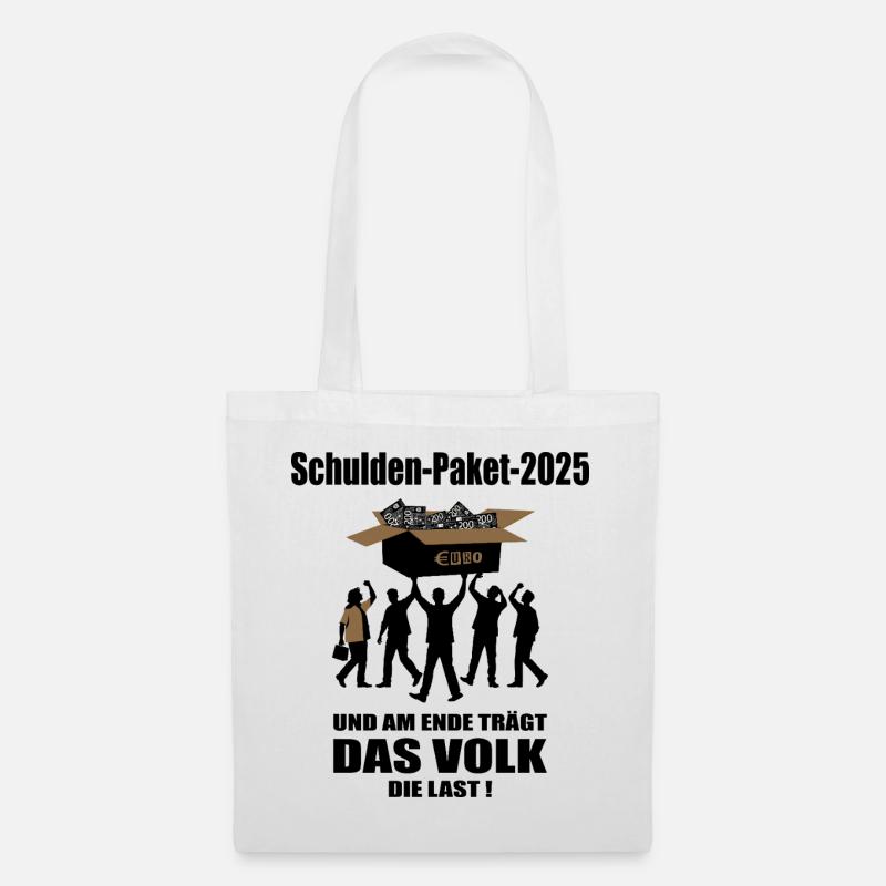 Schulden Paket 2025 - Stoffbeutel - Weiß