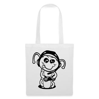 Gamer Caterpillar Nerd Gaming Controller Console Game - Tote Bag - white - Front
