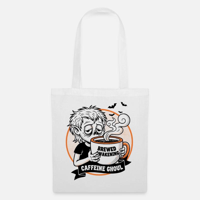 Haunted Coffee Mug Illustration - Tote Bag - white