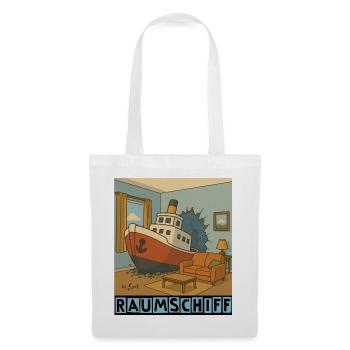Raumschiff by Rico Beck - Stoffbeutel - Weiß - Vorne