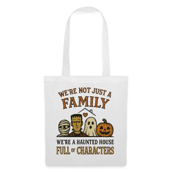 Halloween - Familie der lustigen Monster - Stoffbeutel - Weiß - Vorne