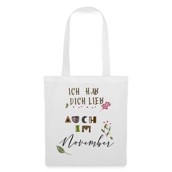 Je t’aime bien - Sac en tissu - blanc - Devant
