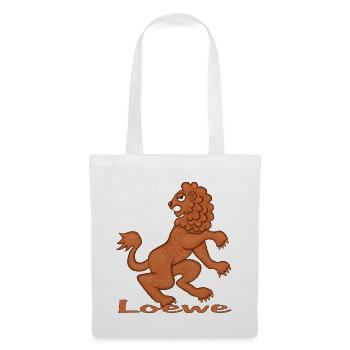 Signe du zodiaque Lion - Sac en tissu - blanc - Devant