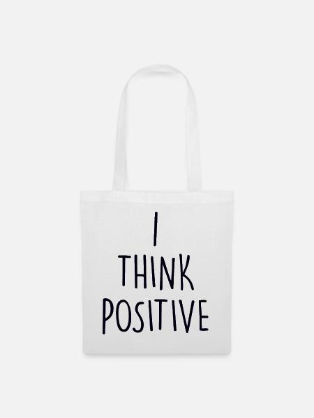I think poitive - Stoffbeutel - Weiß