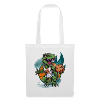Basketball Dinosaur T-Rex Basketball Player - Tote Bag - white - Front