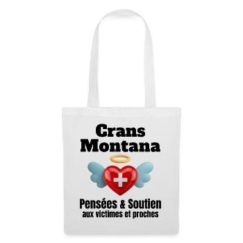 Schweiz, ich bin Schweizerin, Crans-Montana - Stoffbeutel - Weiß - Vorne