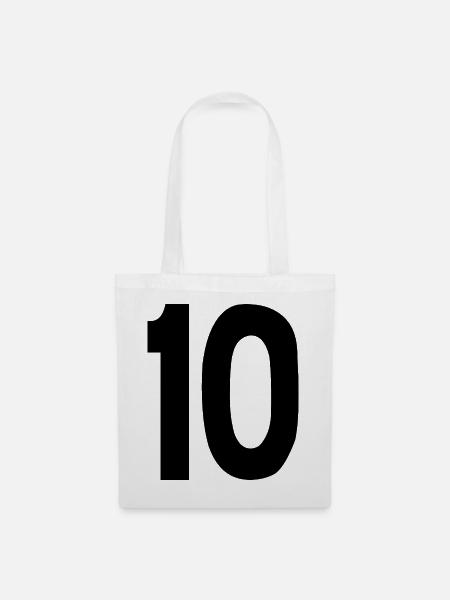 10 Zehn - Stoffbeutel - Weiß