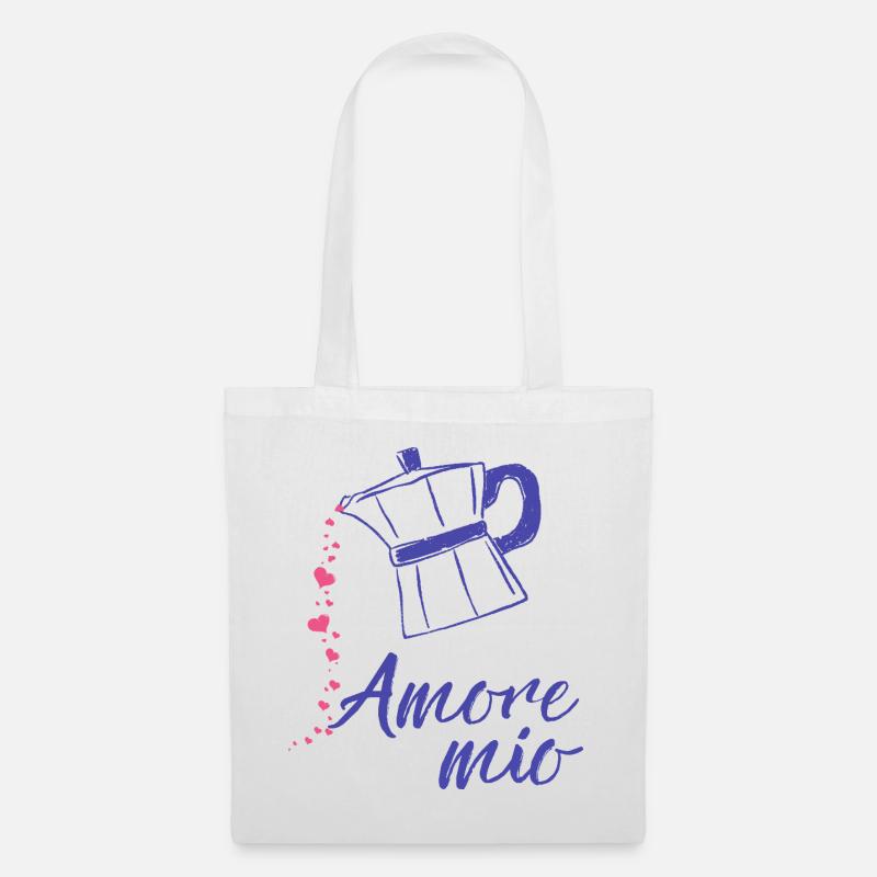 Amore_mio_epsresso_herz_ - Stoffbeutel - Weiß