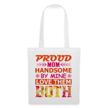 Maman fière de moi beau de moi, je les adore tous les deux chemise - Sac en tissu - blanc - Devant