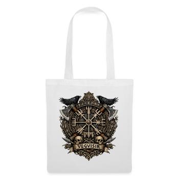 Vegvisir Nordischer Kompass - Stoffbeutel - Weiß - Vorne