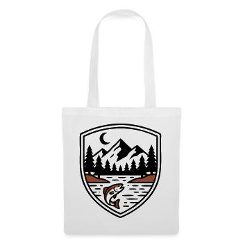 Logo du Bouclier des Poissons de la Forêt des Montagnes - Sac en tissu - blanc - Devant