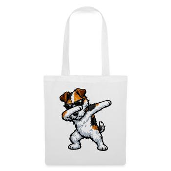 Dabbing Fox Terrier in Comic Style - Tote Bag - white - Front