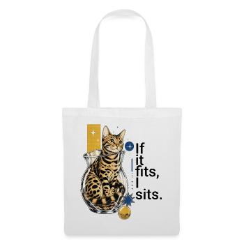 If I fit in, I sit in it – Bengal in a vase - Tote Bag - white - Front