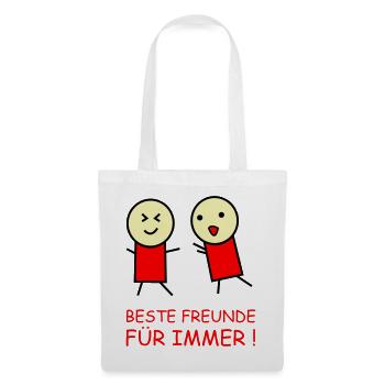 Beste Freunde Für Immer Duo - Stoffbeutel - Weiß - Vorne