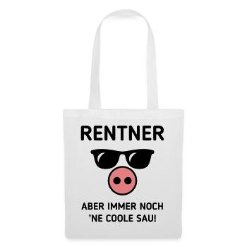 Rentner Aber Immer Noch ’Ne Coole Sau! (Rente) - Stoffbeutel - Weiß - Vorne