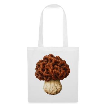Gyromitra Gehirnpilz-Mütze - Stoffbeutel - Weiß - Vorne