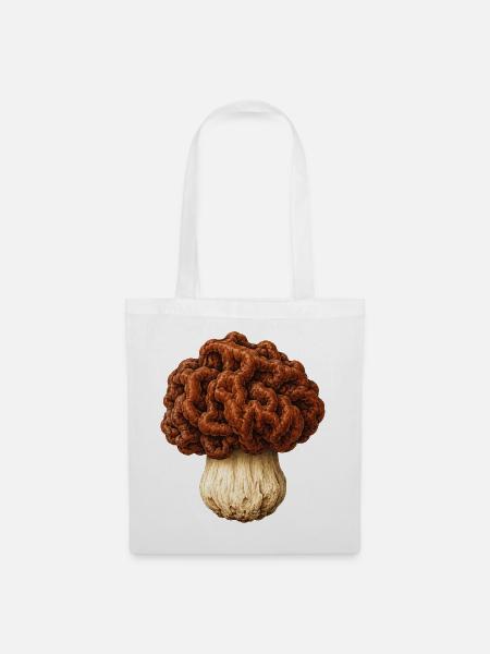 Gyromitra Gehirnpilz-Mütze - Stoffbeutel - Weiß