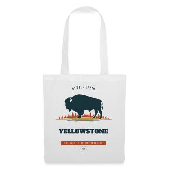 Bisons im Yellowstone-Nationalpark - Stoffbeutel - Weiß - Vorne