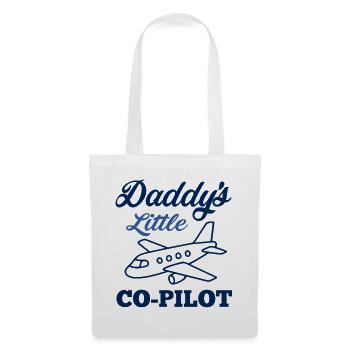 Papas kleiner Co-Pilot – Flugzeug - Stoffbeutel - Weiß - Vorne