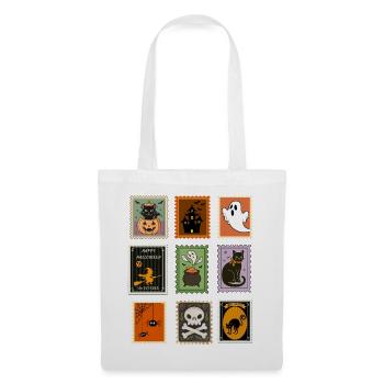 Vintage-Halloween-Stempelpaket - Stoffbeutel - Weiß - Vorne