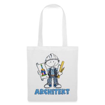 Architekt Architektur Bauplan Beruf Humor Cartoon - Stoffbeutel - Weiß - Vorne