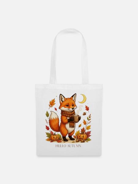 Autumn Fox Cozy Cup Tee - Stoffbeutel - Weiß