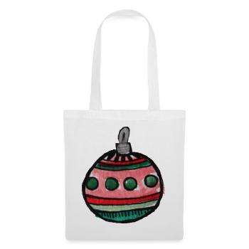 Pastellstreifen-Ornament - Stoffbeutel - Weiß - Vorne
