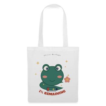 Kleiner Frosch 1% Verbleibend - Stoffbeutel - Weiß - Vorne