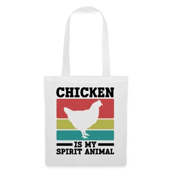 Huhn Seelentier Retro - Stoffbeutel - Weiß - Vorne