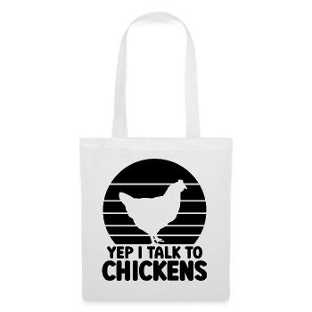 Huhn Spruch Humor - Stoffbeutel - Weiß - Vorne